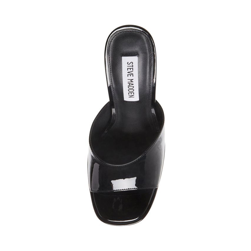 Sandalias de Plataforma Steve Madden Clarity Charol Mujer Negras | ES NB6ES1